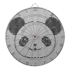 Diana Panda Bear Face On Wave Pattern