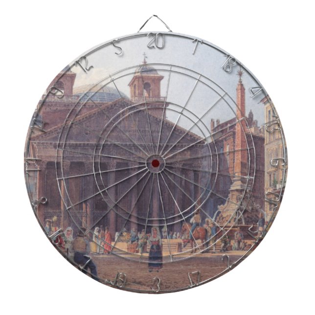 Diana Panteón y Piazza della Rotonda en Roma, Italia (Frente)