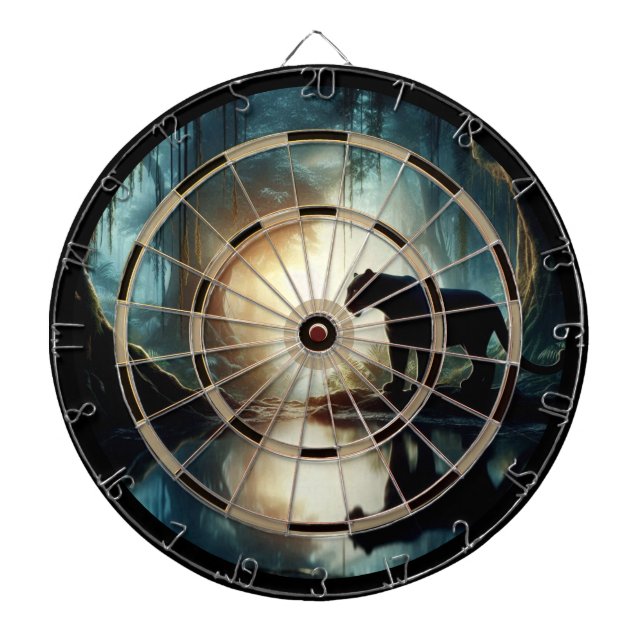 Diana Pantera negra reflejada en la regulación del agua (Frente)