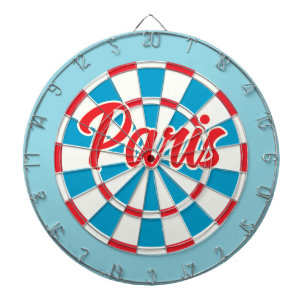 Diana PARIS Azul Blanco y Rojo texto editable Retro