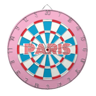 Diana PARIS Rosa Rojo Blanco y Azul texto editable Retro