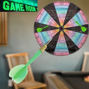 Diana Pastel Rainbow Rusood Tone Dart Board