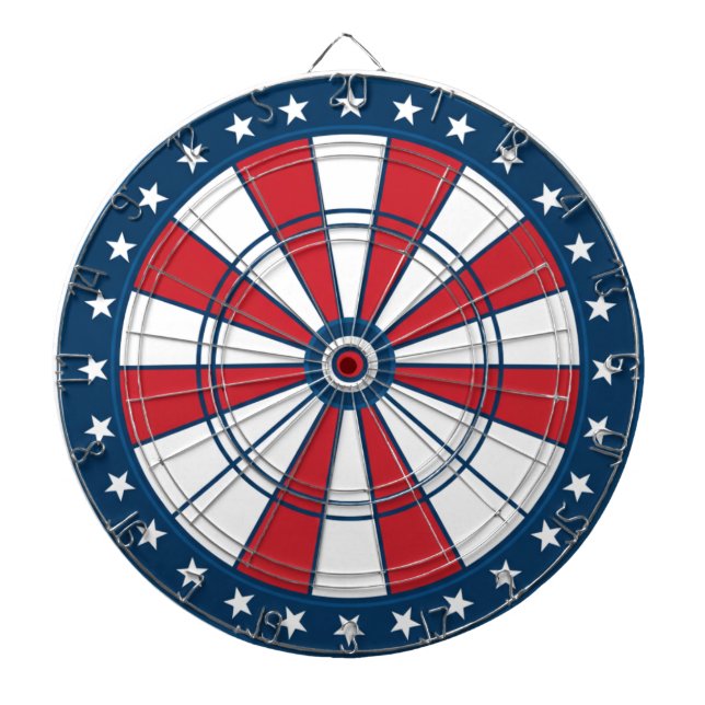 Diana Patriotic Star Dartboard Game Room Wall Decor (Frente)