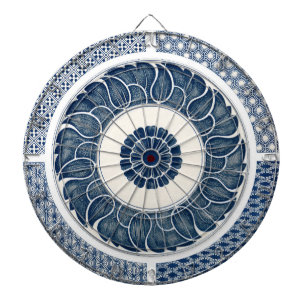 Diana Patrón Antiguo de Porcelana Blanca y Azul Chino