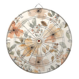 Diana Patrón Botánico de Acuarela Floral Melocotón Beige