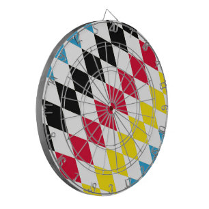 Diana Patrón de bandera de diamante azul amarillo rojo n