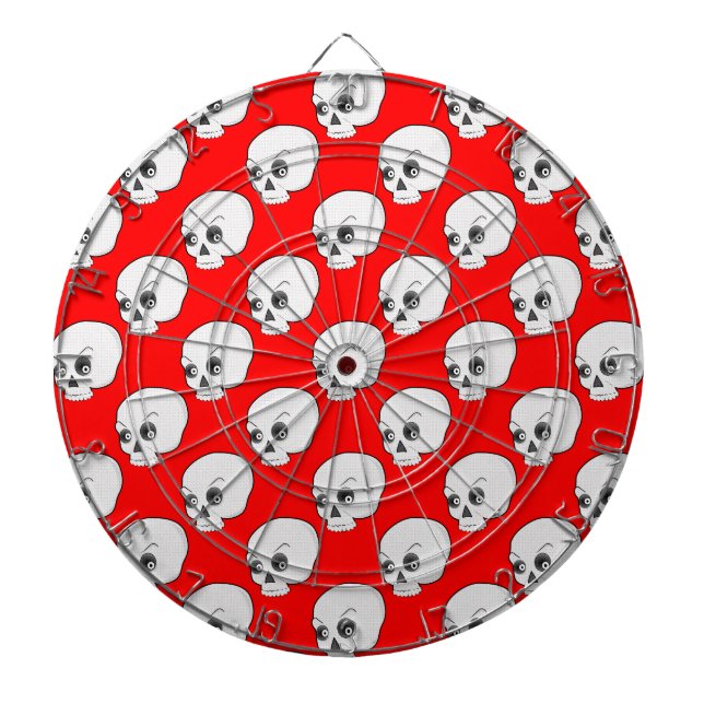 Diana Patrón de calaveras sobre fondo rojo (Frente)