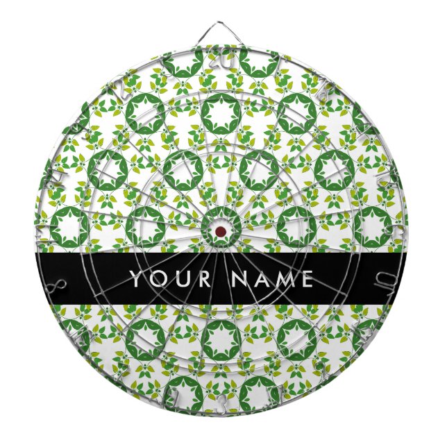 Diana Patrón de hojas, hojas verdes, nombre (Frente)