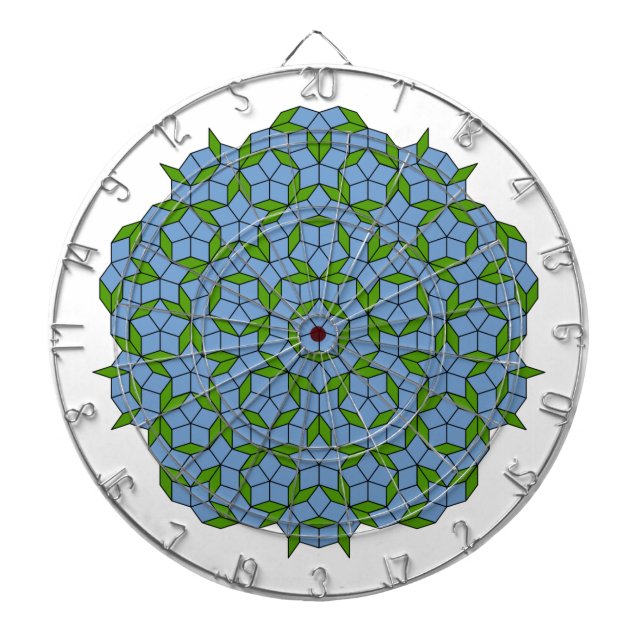 Diana Patrón de hombus penrose verde y azul (Frente)