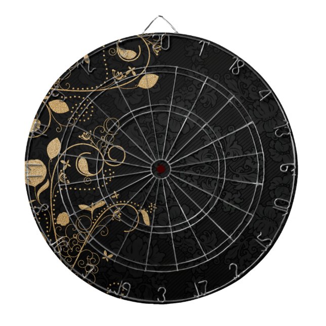 Diana Patrón decorativo negro y dorado (Frente)