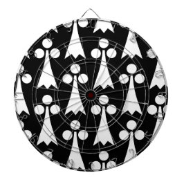 Diana Patrón Ermine, patrón medieval, blanco sobre negro