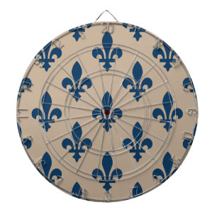 Diana Patrón Fleur de Lis, azul francés real en crema