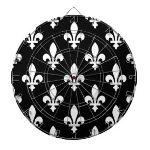 Diana Patrón Fleur de Lis, francés real, blanco sobre ne