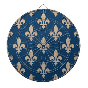 Diana Patrón Fleur de Lis, francés real, crema en azul