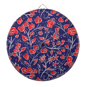 Diana Patrón floral rojo y azul