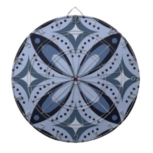 Diana Patrón geométrico azul estilo retro