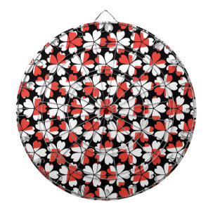 Diana Patrones de flores blancas rojas lindas