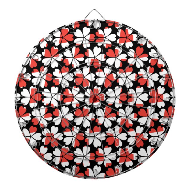 Diana Patrones de flores blancas rojas lindas (Frente)