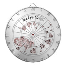 Peach Rosa Corazones Luminosos Geométricos Rústico