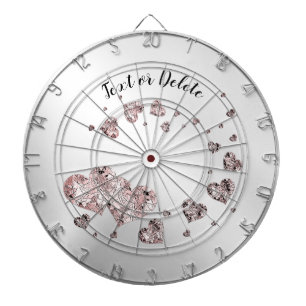 Diana Peach Rosa Corazones Luminosos Geométricos Rústico