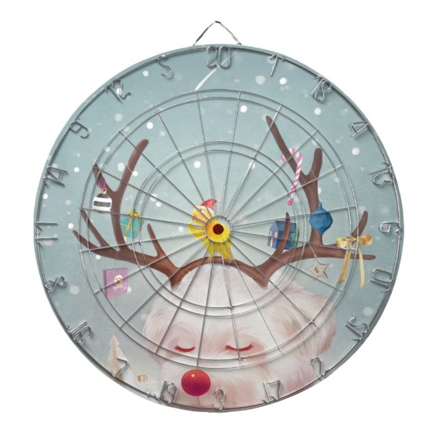 Diana Perro reno con adornos navideños (Frente)