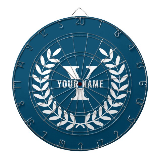 Diana Personalizado Blue Dartboard Personalize Inicial/N (Frente)