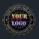 Diana Personalizado Business Logo and Text Company Dart<br><div class="desc">Colores y tipos de letra personalizados - Placa Dart personalizada con el nombre del logotipo de su empresa Sitio web o Personalizado Textos Promocionales Dartboards de negocios Regalo - Añadir su logotipo - Imagen o código QR - Foto / Nombre - Compañía / Sitio web - Información / Más -...</div>