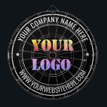 Diana Personalizado Business Logo Text Dart Board - Sus<br><div class="desc">Colores y tipos de letra personalizados - Diseñar sus propios tableros con el logotipo personalizado simple de su empresa y el nombre de su sitio web o Personalizado Texto profesional Diseño profesional Promocional Business Dart Board / Regalo - Añadir su logotipo - Imagen o foto - Código QR / Nombre...</div>