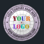 Diana Personalizado Business Logo Text Dart Board - Sus<br><div class="desc">Colores y tipos de letra personalizados - Diseñar sus propios tableros con el logotipo personalizado simple de su empresa y el nombre de su sitio web o Personalizado Texto profesional Diseño profesional Promocional Business Dart Board / Regalo - Añadir su logotipo - Imagen o foto - Código QR / Nombre...</div>
