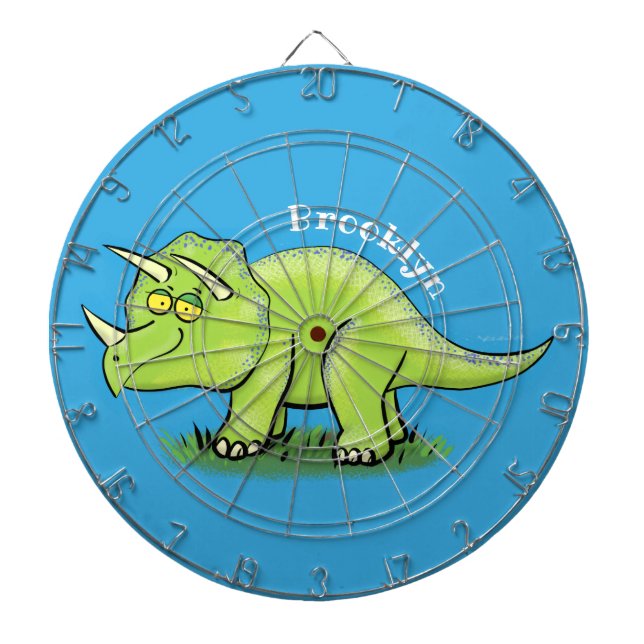 Diana Personalizado de dinosaurios de triceratops verde  (Frente)