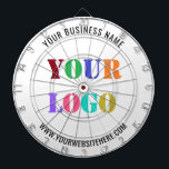 Diana Personalizado de la empresa Logo and Text Business<br><div class="desc">Colores y fuentes personalizados - Diseñar sus propios tableros personalizados con el logotipo y el nombre de su empresa Sitio web o Personalizado de texto Empresarial Promocional o Moderno Placa de dibujo personal / Regalo - Hacer único su propio diseño - Añadir su logotipo - Imagen - Código de foto...</div>