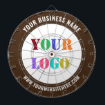 Diana Personalizado de logotipos de empresas Plantilla d<br><div class="desc">Colores y tipos de letra personalizados - Diseñar su propia placa Dart personalizada con el logotipo y el nombre de su empresa Sitio web o Personalizado Textos Profesionales Empresariales Promocionales / Regalo - Añadir su logotipo - Imagen - Código QR o foto - Nombre - Compañía / Sitio web o...</div>