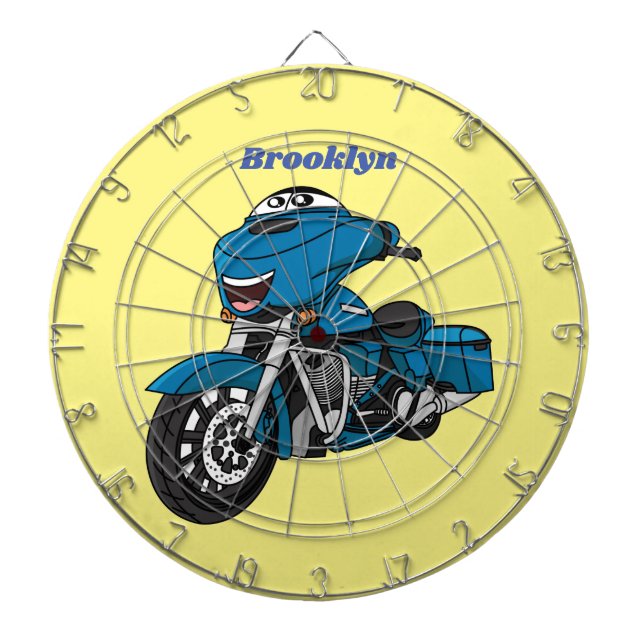 Diana Personalizado de moto azul feliz (Frente)