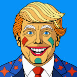 Diana Personalizado Man<br><div class="desc">Un hombre personalizado de pelo rubio con cara de payaso sonriendo con un traje.</div>
