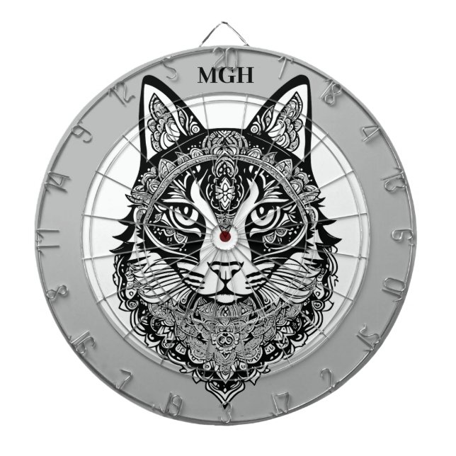 Diana Personalizado Monograma Gato Ornamental (Frente)