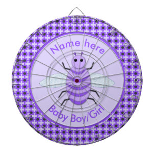 Diana Personalizado Neutral de Abeja Cute Purple Bee