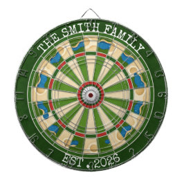 Diana Personalized Golf Style Family Dartboard EST 2026
