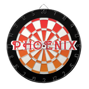 Diana PHOENIX Texto rojo sobre el Naranja rojo negro y b