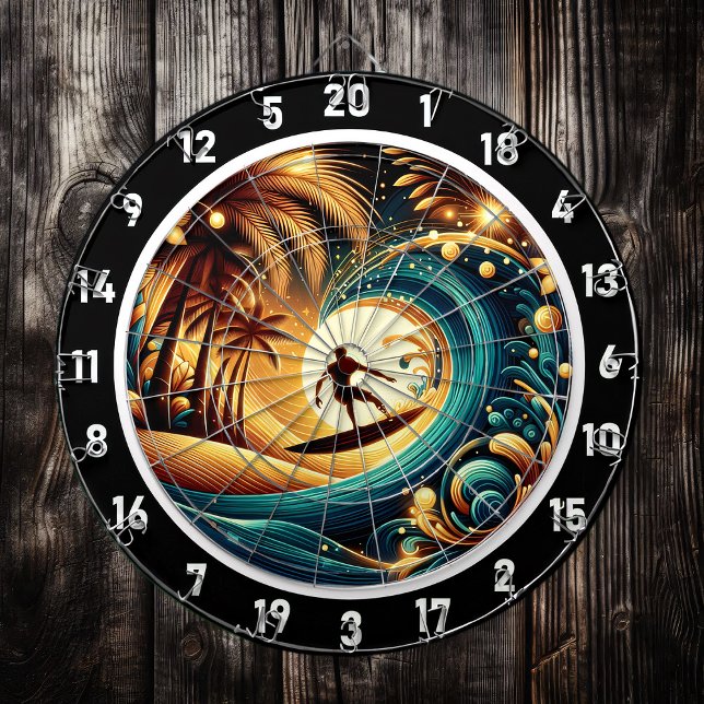 Diana Pieza de arte de onda de surfista de atardecer (Subido por el creador)