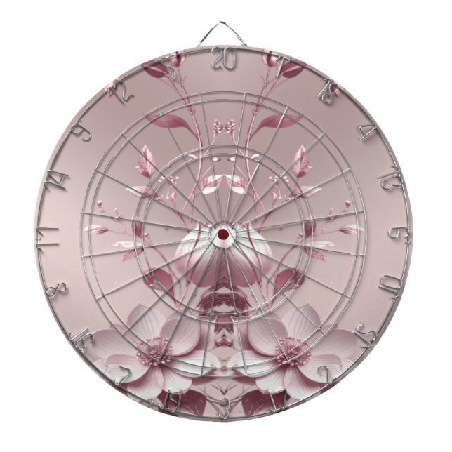 Diana Pink Floral Dartboard (Frente)