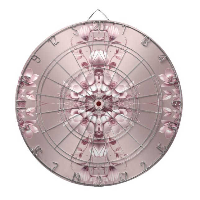 Diana Pink Floral Dartboard (Frente)