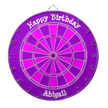 Pink Purple Personalizado Feliz Cumpleaños