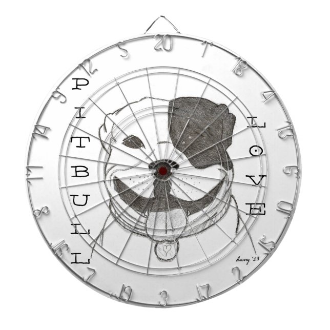 Diana Pitbull Love Dartboard (Frente)