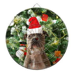 Diana Pitbull Perro Árbol de Navidad Ornamentos Snowman