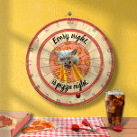 Diana Pizza Night Cat Dart Board<br><div class="desc">El Pizza Night Cat Dart Board es una divertida incorporación a su entretenimiento en casa. Hace un gran regalo. Personalizar con tu frase de nombre o texto o agrega tu propia foto.</div>