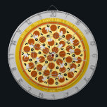 Diana Pizza Puns Pepperoni Pizza personalizada con toppi<br><div class="desc">¡En este pizarrón de pizza se combinan la pizza y la diversión con tu mensaje personal de amor o de humor! Añade tu chiste de papá cursi favorito en la corteza o tu mensaje personal. Este diseño de pizzas está enlosado y se puede personalizar con su elección de pepperoni, aceitunas...</div>