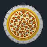 Diana Pizza Puns Pepperoni Pizza personalizada con toppi<br><div class="desc">¡En este pizarrón de pizza se combinan la pizza y la diversión con tu mensaje personal de amor o de humor! Añade tu chiste de papá cursi favorito en la corteza o tu mensaje personal. Este diseño de pizzas está enlosado y se puede personalizar con su elección de pepperoni, aceitunas...</div>