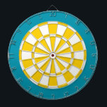 Diana Placa Dart: Blanco, Amarillo Dorado Y Verde azulad<br><div class="desc">Juego De Tablero Blanco,  Dorado,  Amarillo Y Verde azulado De Colores,  Incluyendo 6 Dardos De Ladrón</div>