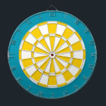Diana Placa Dart: Blanco, Amarillo Dorado Y Verde azulad<br><div class="desc">Juego De Tablero Blanco, Dorado, Amarillo Y Verde azulado De Colores, Incluyendo 6 Dardos De Ladrón</div>