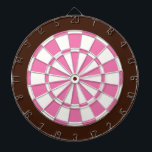 Diana Placa Dart: Blanco, Rosa Y Marrón<br><div class="desc">Juego De Tablero De Arte Blanco,  Rosa Y Marrón,  Incluyendo 6 Dardos De Ladrón</div>